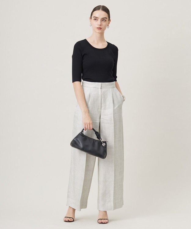 ICB 【洗える】4×2リブ プルオーバー ブラック系