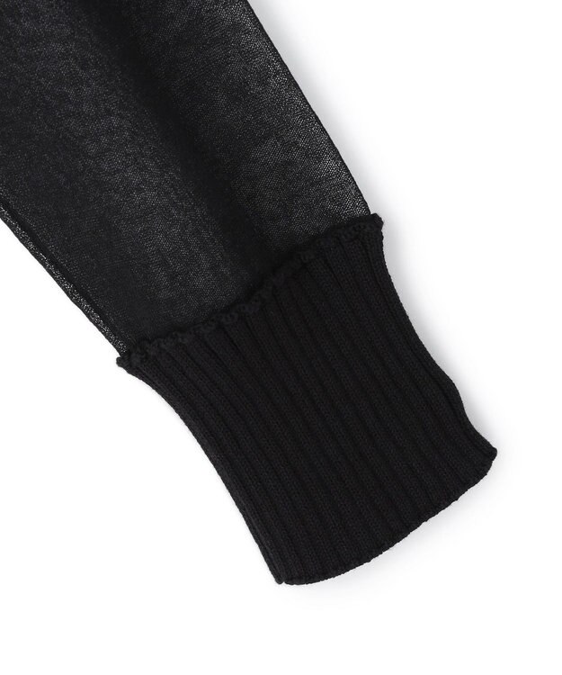 BEIGE， PYRRHOT / シアーコンビ リブカーディガン Black