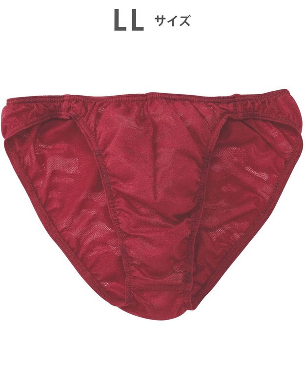 WACOAL MEN ブリーフ  【レースブリーフ】 フロント立体設計 通気性  前閉じ 下着 メンズ  GF2441 /ブロス バイ ワコールメン ワイン