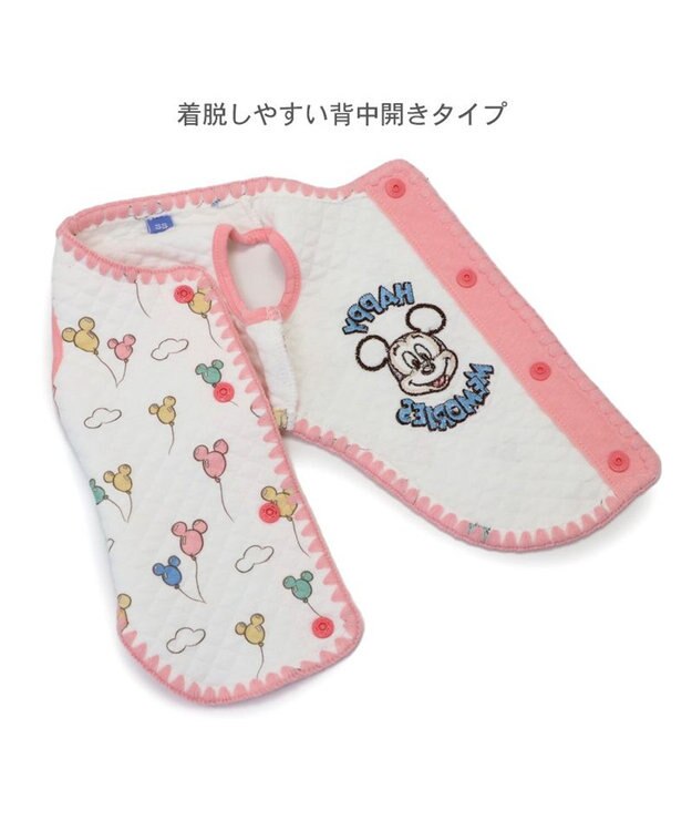 PET PARADISE ディズニー ミッキーマウス キルト ベスト 《風船柄》 小型犬 ホワイト×ピンク