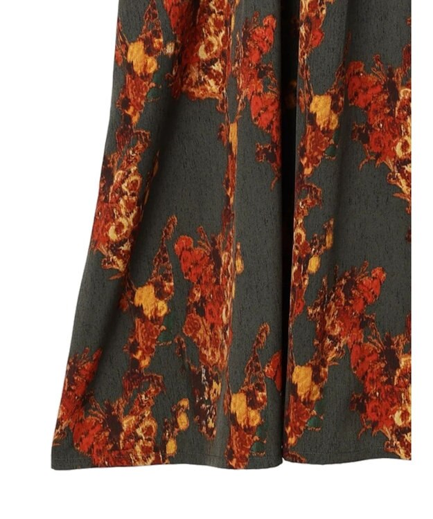 Green Parks ■ＥＳＣＡＲ　アートフラワーｐｔワンピース Charcoal Gray