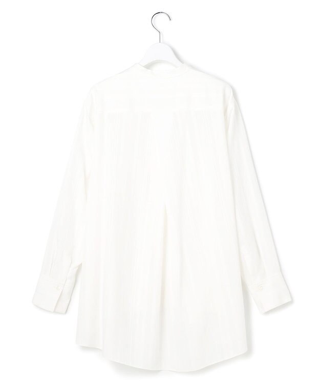 23区 【先行予約】ドビーストライプ バックタック フレアブラウス ホワイト系