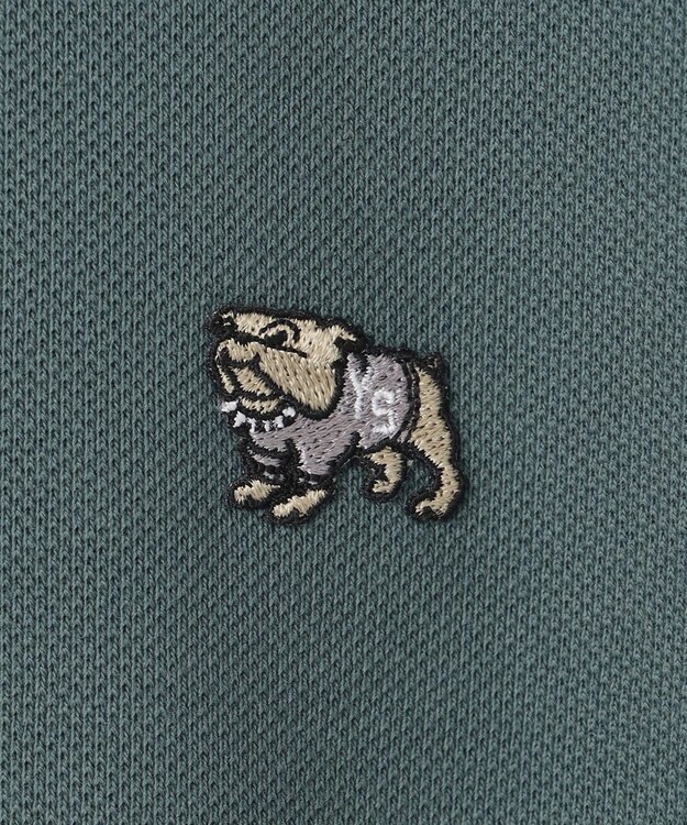 J.PRESS YORK STREET 【UNISEX】鹿の子 ワンポイントポロシャツ スモーキーグリーン系