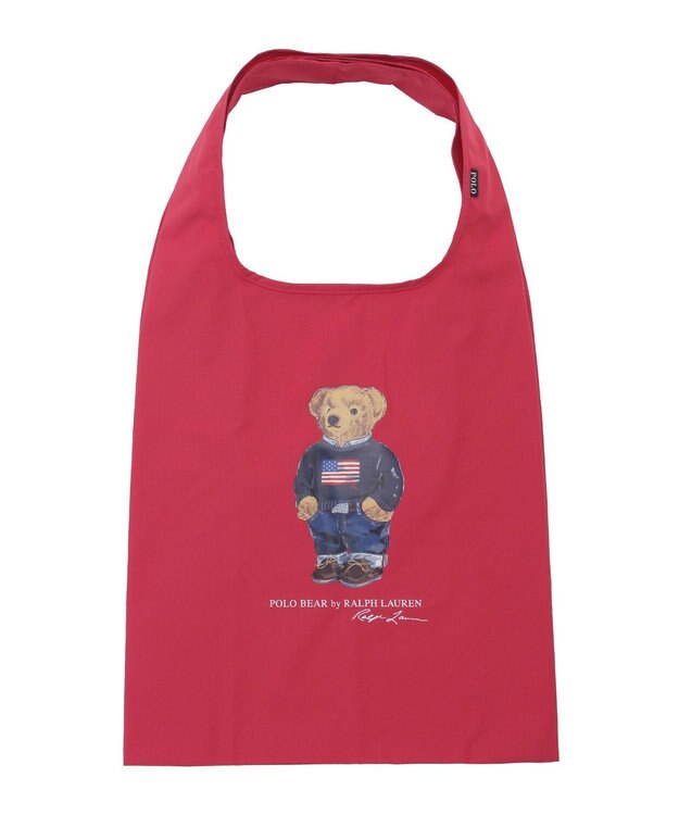 MOONBAT POLO RALPH LAUREN リップポケッタブルレインバッグ　フラッグベア ローズピンク
