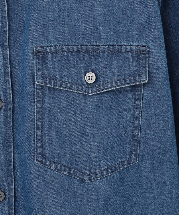 23区 【洗える】23区DENIM ライトダンガリー シャツ インディゴ