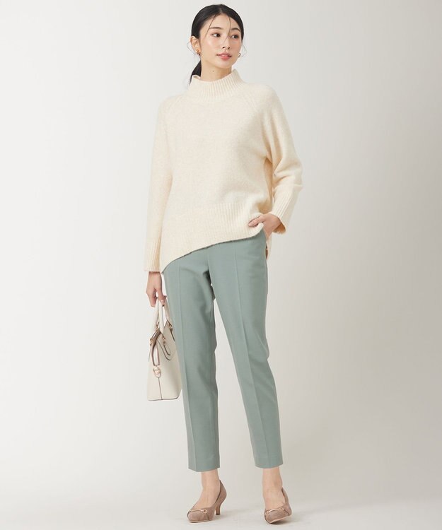 ANY SIS  【大人百花掲載 ヨンアさん着用】ハイネックバックポイント ニット アイボリー