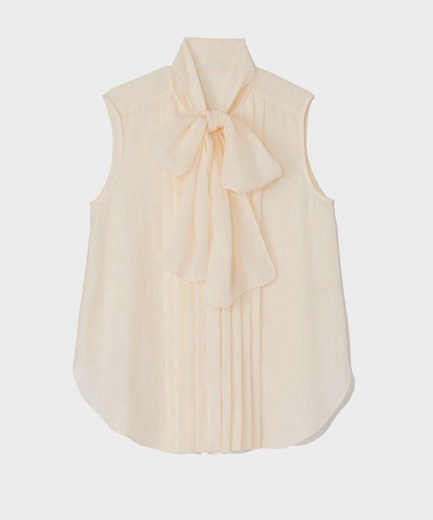 GRACE CONTINENTAL リネンライクボウタイノースリーブ キナリ