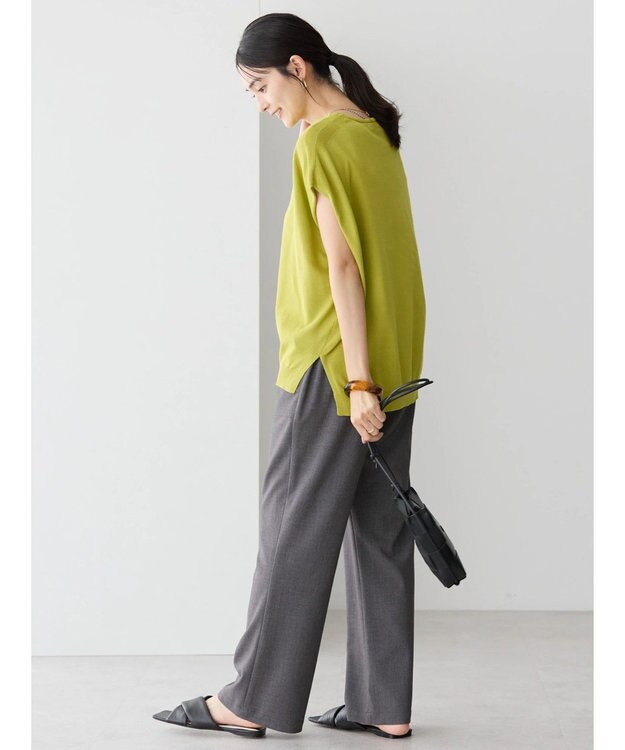 AMERICAN HOLIC ノースリーブニットプルオーバー Lime Green