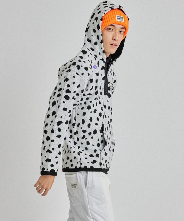 PW CIRCULUS 【MEN】SNOW LEOPARD柄フーディー ホワイト系5