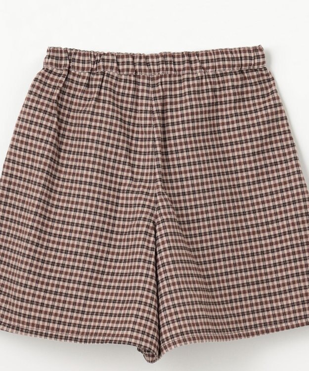 ANY KIDS チェックショートパンツ ブラウン