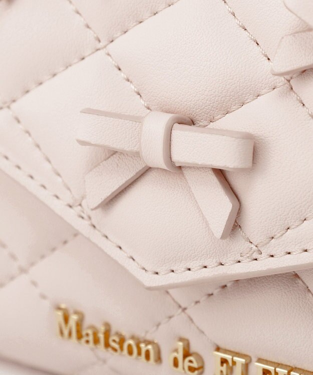 Maison de FLEUR ロンバスキルトリボンウォレット Light Pink