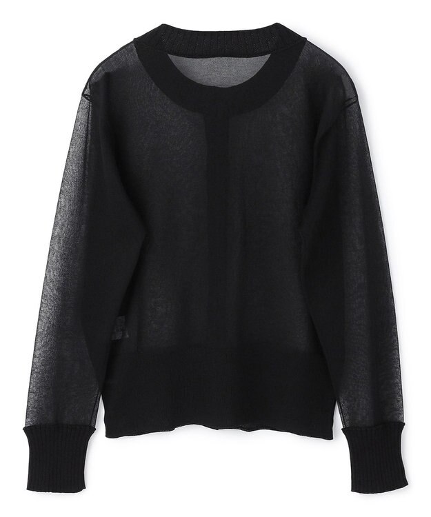 BEIGE， PYRRHOT / シアーコンビ リブカーディガン Black