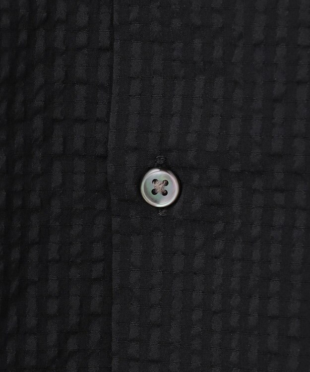 GOTAIRIKU リラックスシルエット【高通気性/吸水速乾】ドッツエアー クールマックスサッカーシャツ ブラック/26年新色