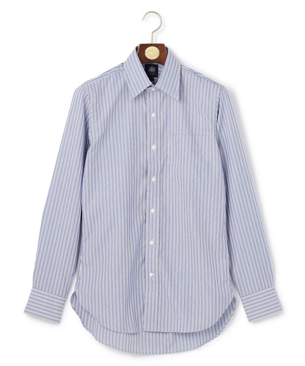 J.PRESS MEN 【PREMIUM PREATS / 形態安定】イングリッシュストライプ ドレスシャツ / レギュラー ネイビー系1