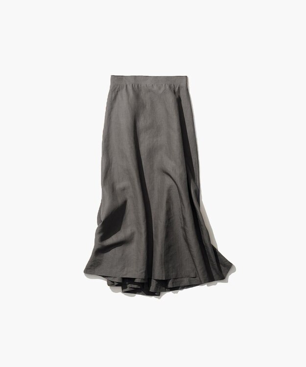 ATON LINEN WEATHER | ドレープスカート CHARCOAL GRAY