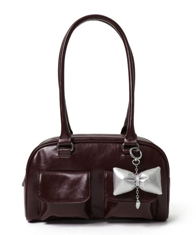 WEGO チャーム付きボストンバッグ ブラウンその他