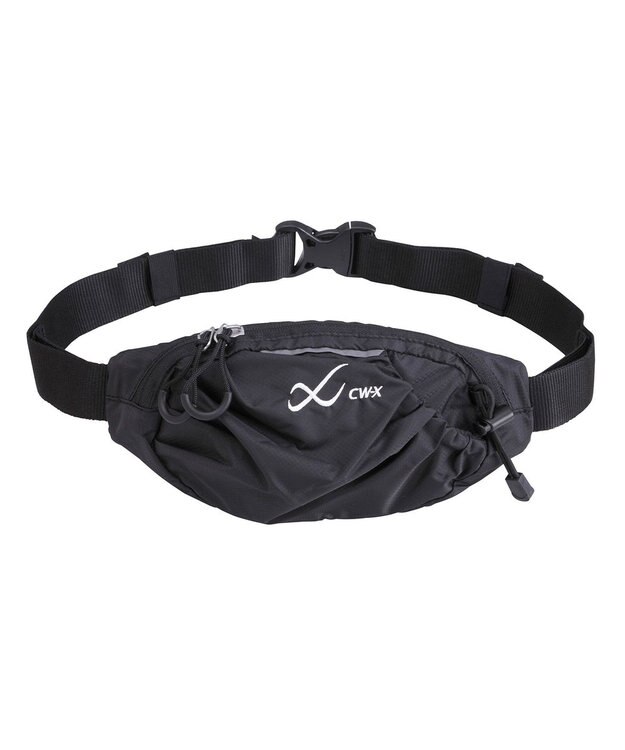 CW-X 【UNISEX】 CW-X ウエストポーチ ボトルイン可能 コンプレッションコード付き ユニセックス HYR010 /ワコール ブラック