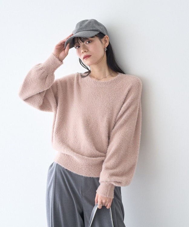 earth music&ecology ミニシャギープルオーバー Light Pink