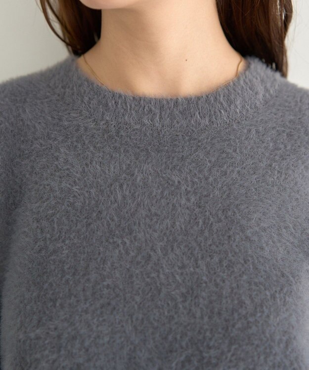 earth music&ecology ミニシャギープルオーバー Charcoal Gray