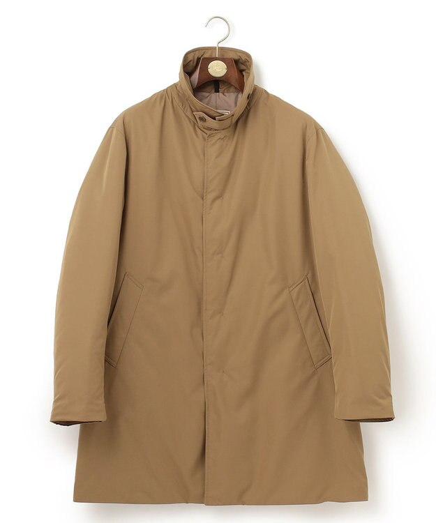 J.PRESS MEN 【ビジネス対応可】ベーシックタフタ ステンカラーダウンコート ベージュ系