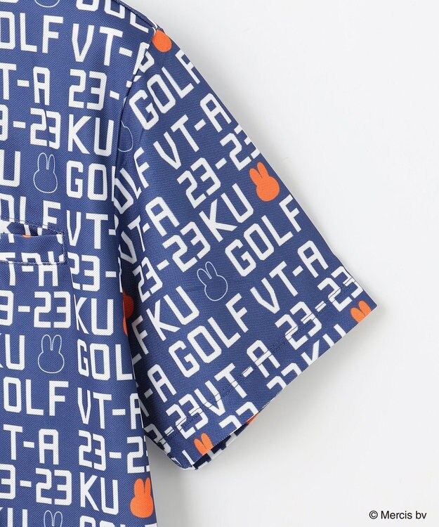 23区GOLF 【MEN】【吸水速乾/UVカット】ミッフィーロゴポロシャツ ブルー系5