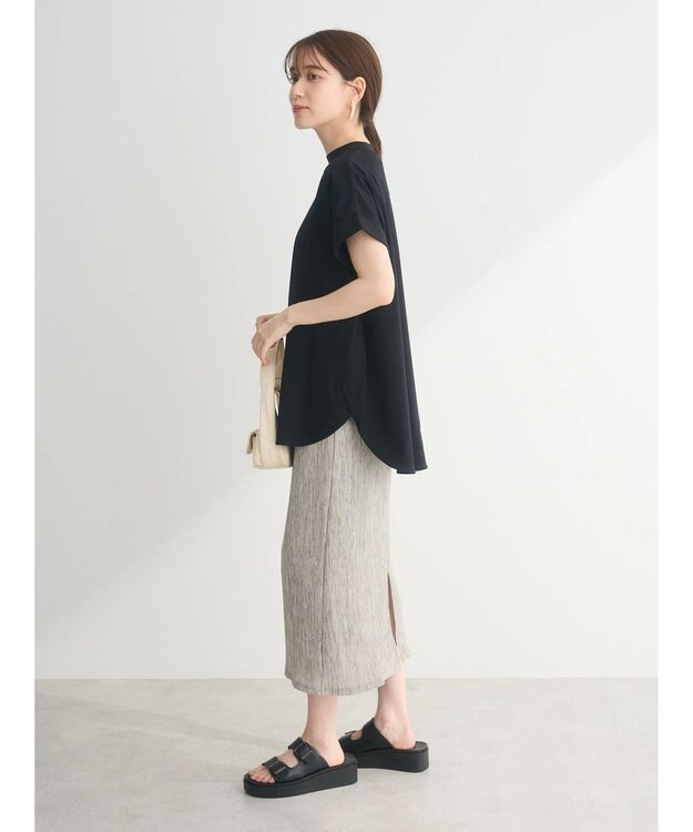 Green Parks 汗染み防止プチハイネックプルオーバー Black