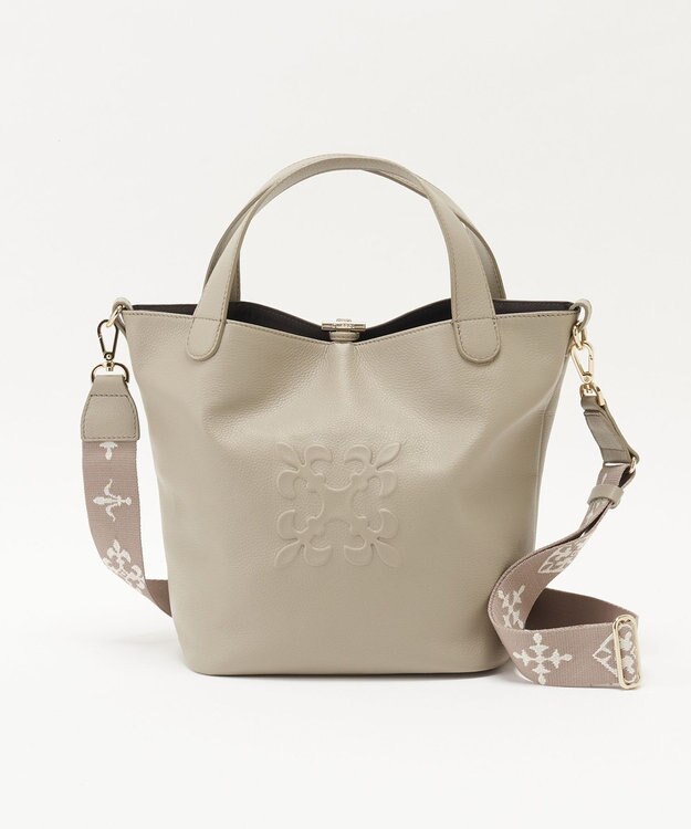 russet 《WEB限定》ソフトレザー2WAYミニトートバッグ(CE-1672-WEB) GrayBeige