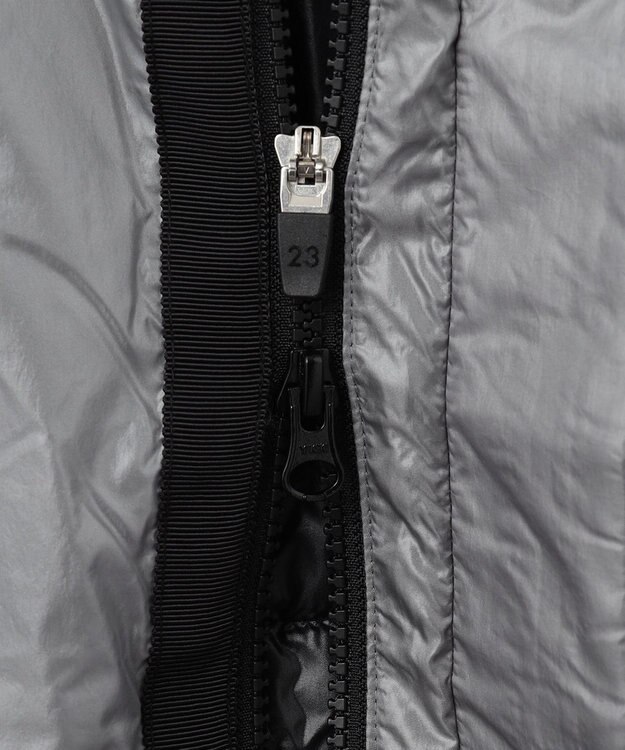 23区GOLF 機能中綿採用【MEN】【撥水】ナイロンタフタ フーテッド ブルゾン ライトグレー系