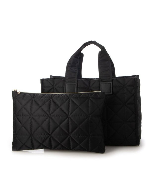 UNBILLION カシュカシュ cachecache / ボックスパテッドキルト2wayトート ブラック