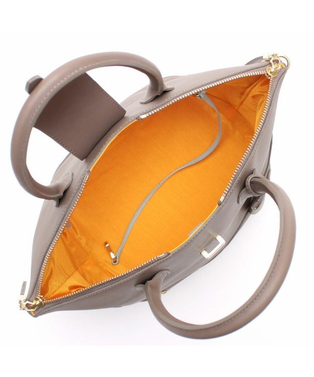 A.D.M.J. 【牛革】クラシックアニルブリロ/ノーブルファスナートート25cm(ショルダーストラップ付) AN.ブラウン