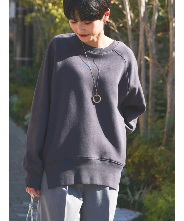 AMERICAN HOLIC バックＶラグランスウェット Charcoal Gray