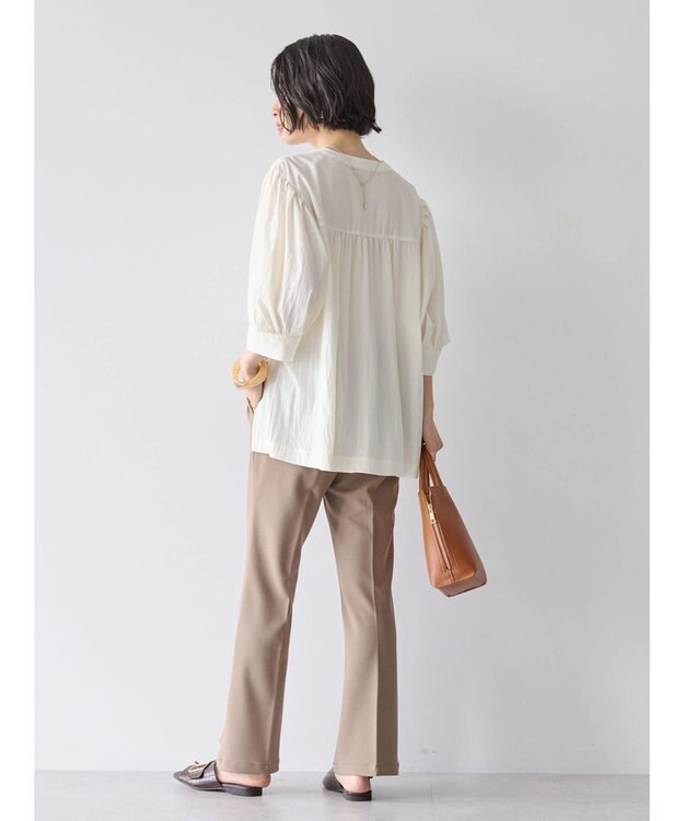 AMERICAN HOLIC 接触冷感　袖ボリュームブラウス Ivory