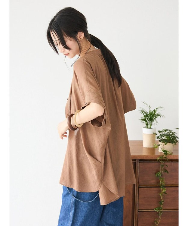 CRAFT STANDARD BOUTIQUE ヴィンテージボイルミルフィーユチュニック Brown