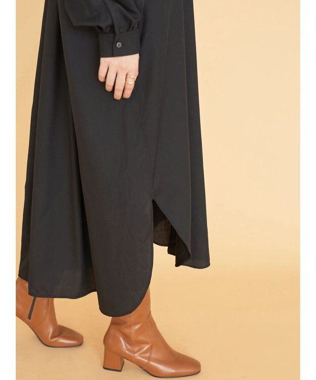 AMERICAN HOLIC イージーケアＷポケットシャツワンピース Black