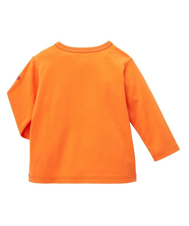 MIKI HOUSE HOT BISCUITS 【80-120cm】 カラフルロゴ 長袖Tシャツ オレンジ