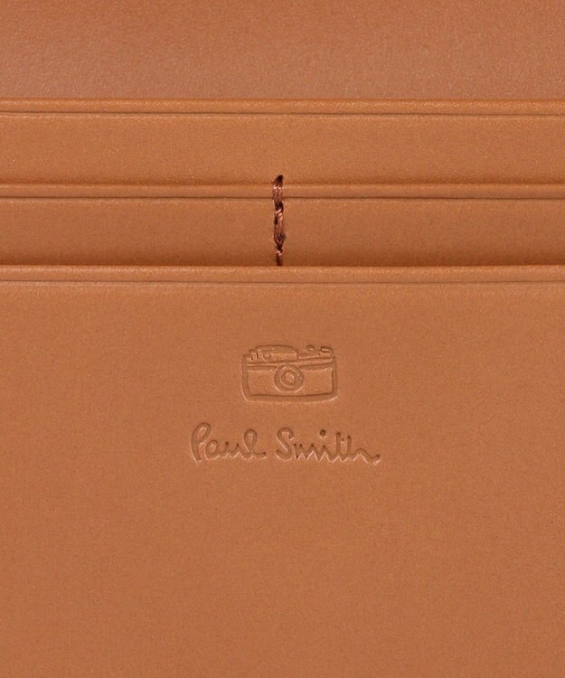 Paul Smith ベジタンストライプトリム 長財布 キャメル