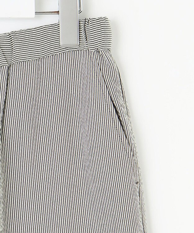 J.PRESS LADIES 【洗える】エアロツイルストライプ イージーパンツ カーキ系