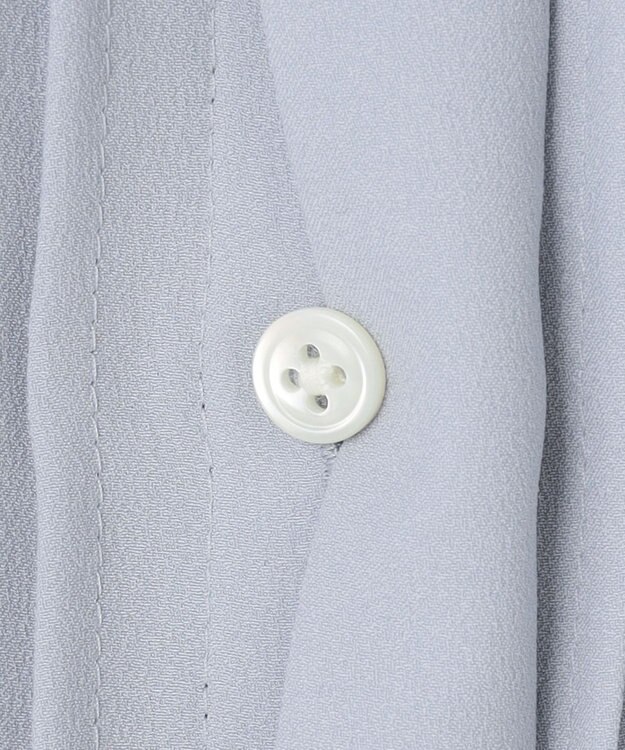 J.PRESS LADIES 【洗える】ヌーディスバックサテン ボウタイ ブラウス サックスブルー系