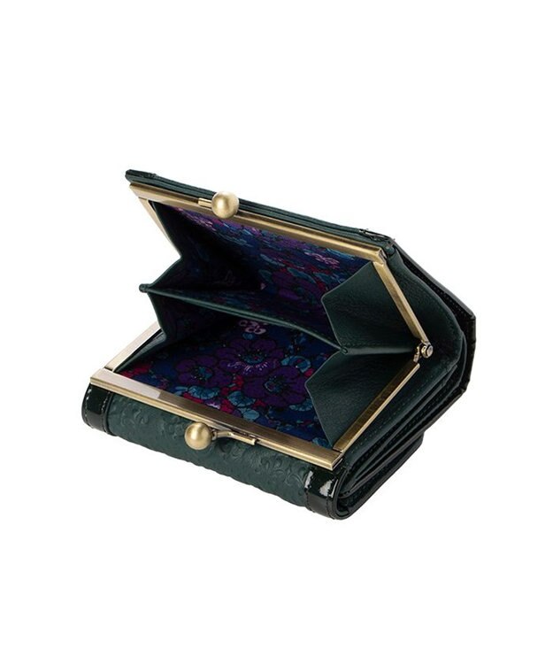 ANNA SUI セルパン 二つ折り口金財布 グリーン