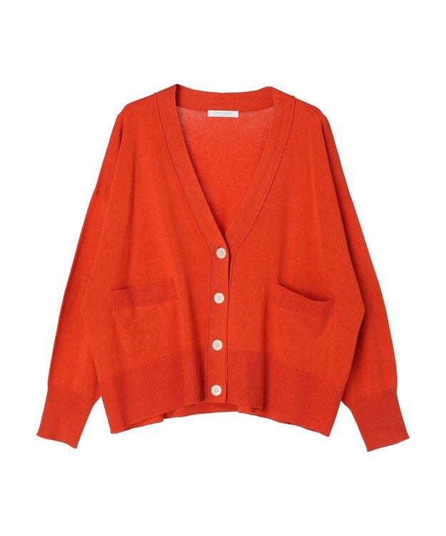 Green Parks 洗える　ショート丈カーディガン Orange