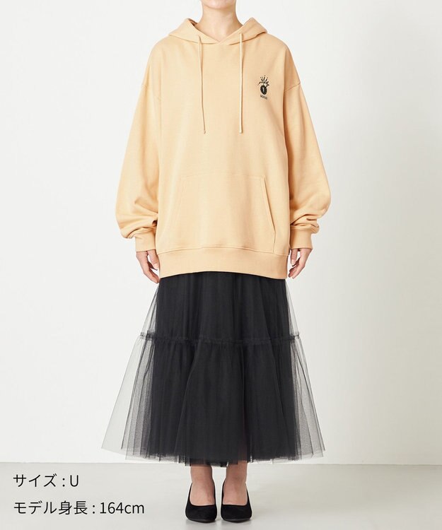 NAVE 【xNAVE】Six Sence Recordコラボ グラフィックフーディスウェット ライトイエロー系