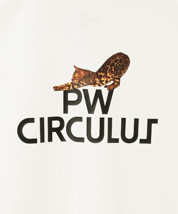 PW CIRCULUS 【WOMEN】【吸汗速乾】アニマル フォト ポロシャツ ホワイト系