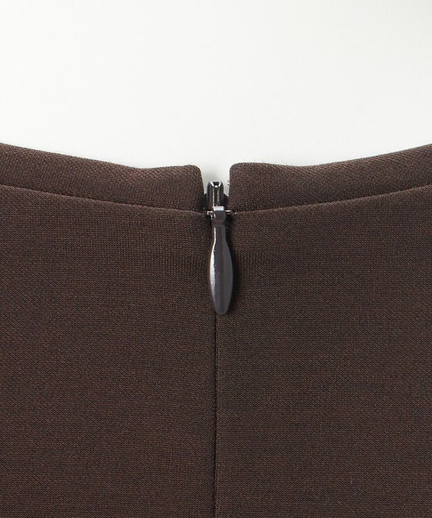 23区 L 【R(アール)】クロスフリルジャージー ランダムフリル Tシャツ ダークブラウン系