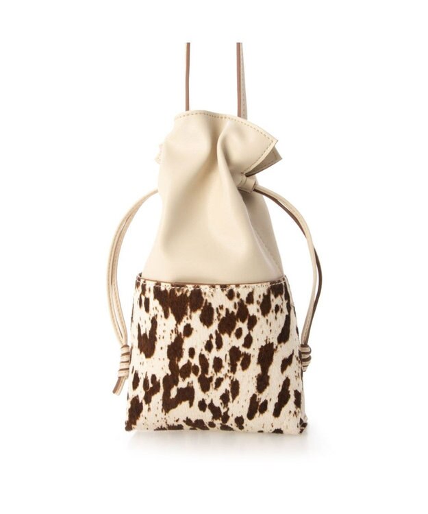 UNBILLION kakatoo ハラコポケットモバイルショルダー ベージュ