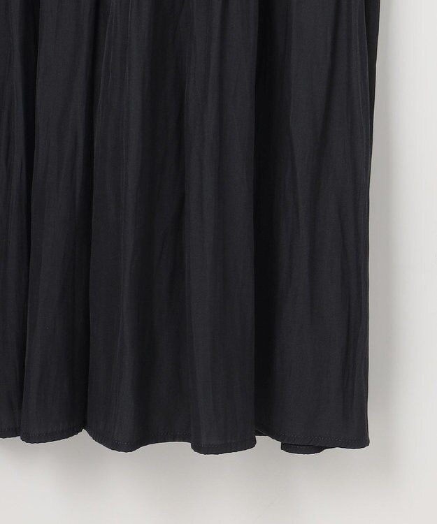 組曲 S 【WEB限定】ギャザーライトデシン ティアードワンピース ネイビー系