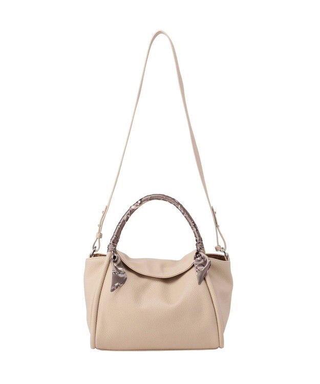 Green Parks ３ＳＥＴスカーフ付コードハンドルバッグｉｎポーチ Beige