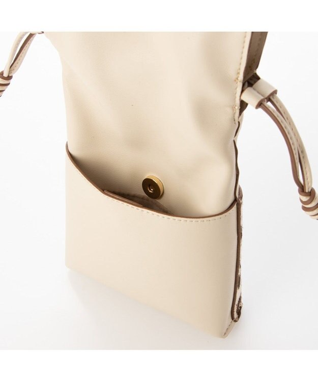 UNBILLION kakatoo ハラコポケットモバイルショルダー ベージュ