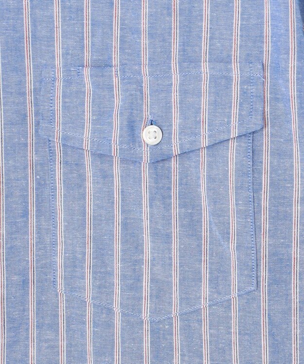 J.PRESS MEN 【WEB・一部店舗限定】コットンリネンストライプシャツ ダルブルー系1