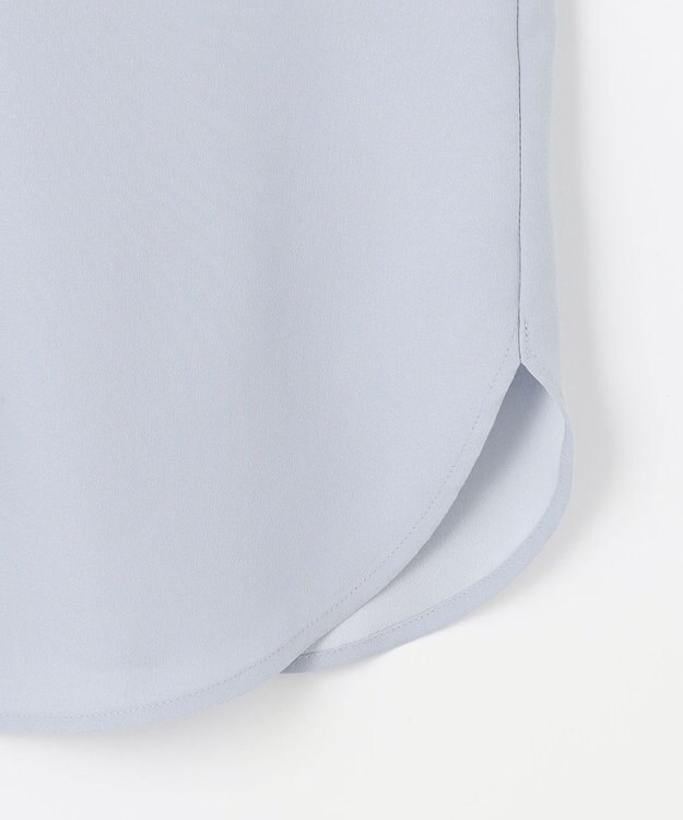 J.PRESS LADIES 【洗える】ヌーディスバックサテン ボウタイ ブラウス サックスブルー系