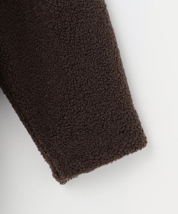 ANY L スエードボアコンビブルゾン ダークブラウン